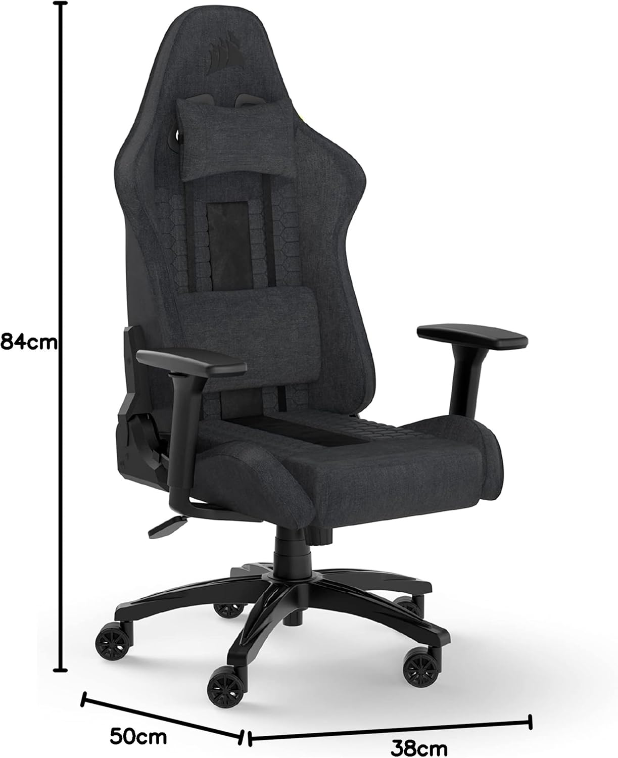 Corsair TC100 Relaxed Tissu Gris/Noir – Image 2